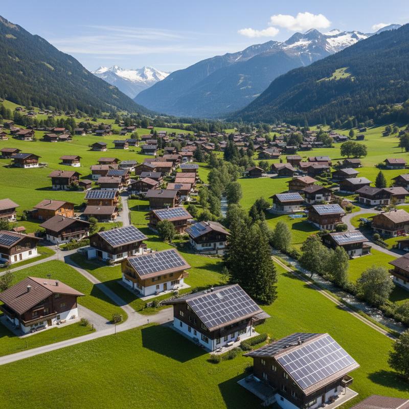 Solaranlage auf Schweizer Hausdach